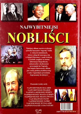 Najwybitniejsi Nobliści (twarda) [KSIĄŻKA]