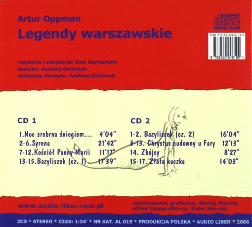 Legendy Warszawskie - Artur Oppman [AUDIOBOOK] [CD]