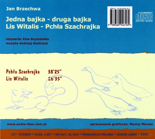 Jedna Bajka-Druga Bajka, Lis Witalis-Pchła Szachrajka - Jan Brzechwa [AUDIOBOOK] [CD]