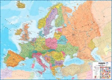 Europe pol flat lam. map mi Scale: 1/3,2M - Maps International [KSIĄŻKA]