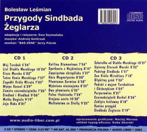 Przygody Sindbada Żeglarza - Bolesław Leśmian [AUDIOBOOK] [CD]