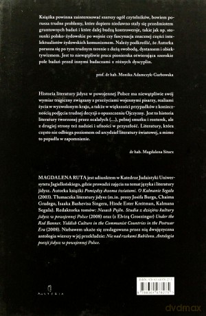 Bez Żydów Literatura Jidysz W Prl O Zagładzie Polsce I Komunizmie (twarda) - Magdalena Ruta [KSIĄŻKA]