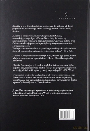 Paul Celan Poeta Ocalony Żyd (miękka) - John Felstiner [KSIĄŻKA]