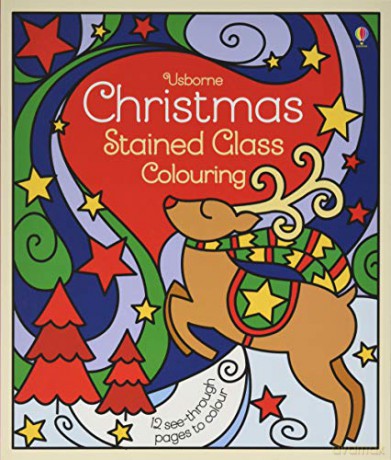 Christmas Stained Glass Colouring - Emma Randall [KSIĄŻKA]