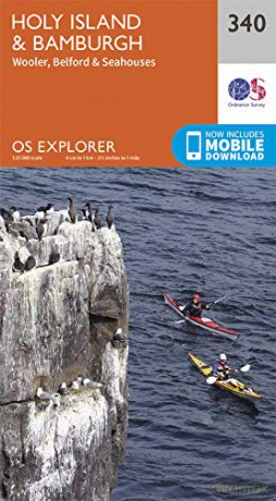 Explorer 340 Holy Island and Bamburgh OS Explorer Map - Ordnance Survey [KSIĄŻKA]