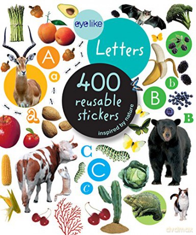 Eyelike Letters: 400 Reusable Stickers Inspired by Nature Eyelike Stickers - Playbac [KSIĄŻKA]