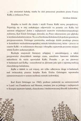 Kafka A Kabała - Karl Erich Grozinger [KSIĄŻKA]
