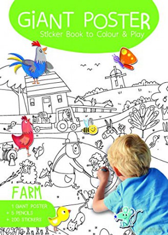 Farm Giant Poster Colouring Book [KSIĄŻKA]