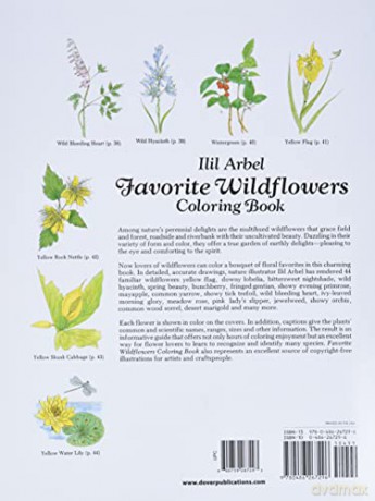 Favourite Wildflowers Colouring Book Dover Nature Coloring Book - Ilil Arbel [KSIĄŻKA]