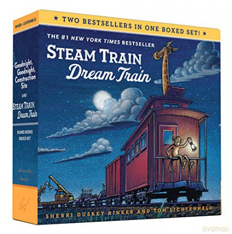 Goodnight, Goodnight, Construction Site And Steam Train, Dream Train Board Books Boxed Set: (Board Books For Babies, Preschool Books, Picture Books For Toddlers): 1 - Sherri Duskey Rinker [KSIĄŻKA]