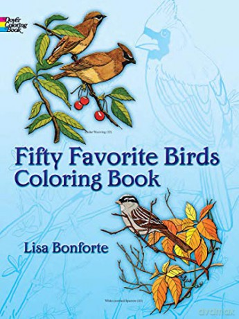 Fifty Favourite Birds Colouring Book: Coloring Book Dover Nature Coloring Book - Lisa Bonforte [KSIĄŻKA]