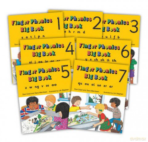 Finger Phonics Big Books 1-7: in Precursive Letters British English edition Jolly Phonics - Sue Lloyd [KSIĄŻKA]