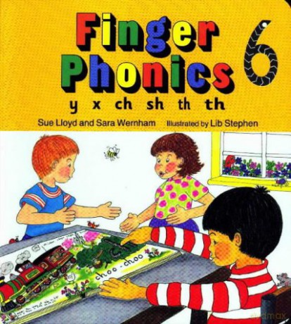 Finger Phonics Book 6: y, x, ch, sh, th, th: Y, X, Ch, Sh, Th, Th Bk. 6 Jolly Phonics: in Precursive Letters British English edition Jolly Phonics: Finger Phonics - Sue Lloyd [KSIĄŻKA]