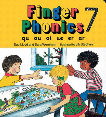 Finger Phonics Book 7 Jolly Phonics: Finger Phonics: in Precursive Letters British English edition - Sara Wernham [KSIĄŻKA]