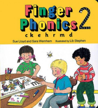 Finger Phonics ck, e, h, r, m, dBoard book by Wernham, Sara - Sue Lloyd [KSIĄŻKA]