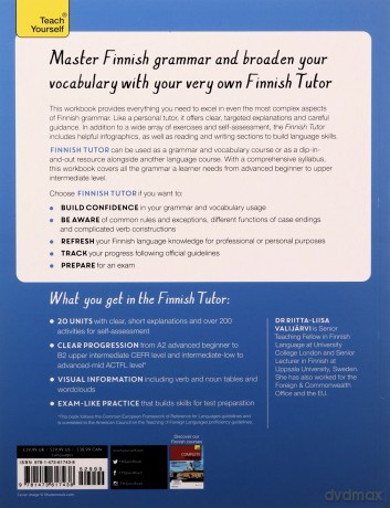 Finnish Tutor: Grammar and Vocabulary Workbook Learn Finnish with Teach Yourself: Advanced beginner to upper intermediate course Language Tutors - Dr Riitta-Liisa Valijärvi [KSIĄŻKA]
