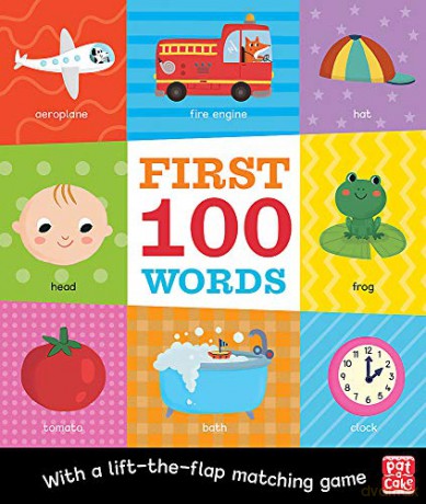 First 100 Words: A board book with a lift-the-flap matching game - Pat-a-Cake [KSIĄŻKA]