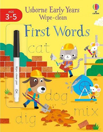 First Words Early Years Wipe-Clean Usborne Early Years Wipe-clean, 6 - Jessica Greenwell [KSIĄŻKA]