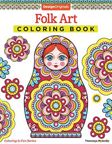 Folk Art Coloring Book Coloring Is Fun: 13 - Thaneeya McArdle [KSIĄŻKA]