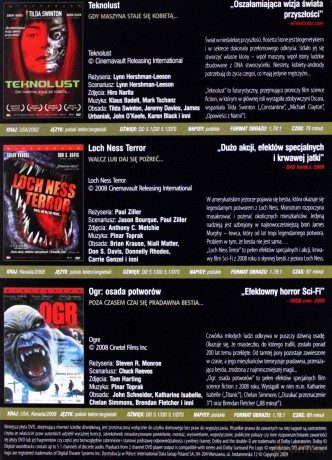 Kolekcja Przerażające Science Fiction: Teknolust / Loch Ness Terror / Ogr: Osada Potworów [BOX] [3DVD]