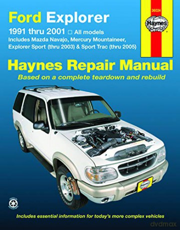 Ford Explorer, Mazda Navajo, Mercury Mountaineer 91 - 05: 1991-2001 Haynes Repair Manual Paperback [KSIĄŻKA]