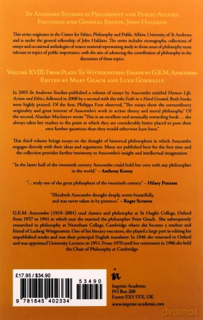 From Plato to Wittgenstein: Essays by G.E.M. Anscombe St Andrews Studies in Philosophy and Public Affairs - G.E.M. Anscombe [KSIĄŻKA]