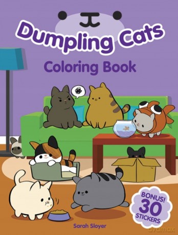 Dumpling Cats Coloring Book With Stickers [KSIĄŻKA]