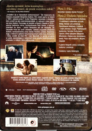 Ciekawy przypadek Benjamina Buttona (steelbook) [2DVD]