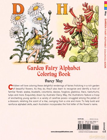 Garden Fairy Alphabet Coloring Book Dover Coloring Books - Darcy May [KSIĄŻKA]