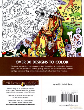 Creative Haven Dazzling Dogs Coloring Book [KSIĄŻKA]