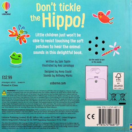 Don't Tickle The Hippo! (Touchy-Feely Sound Books): 1 - Sam Taplin [KSIĄŻKA]