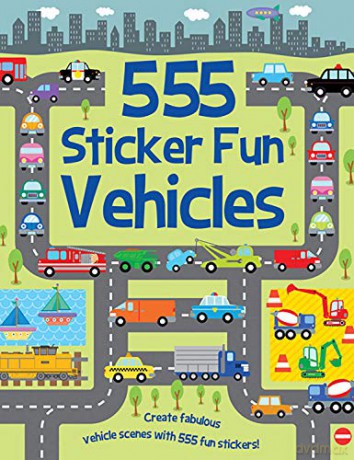 555 Sticker Fun Vehicles - Imagine That [KSIĄŻKA]