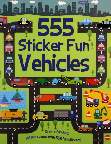 555 Sticker Fun Vehicles - Imagine That [KSIĄŻKA]