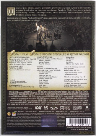 Władca Pierścieni Drużyna Pierścienia [2DVD]