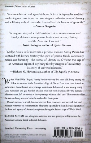 Goodbye, Antoura: A Memoir of the Armenian Genocide - Karnig Panian [KSIĄŻKA]