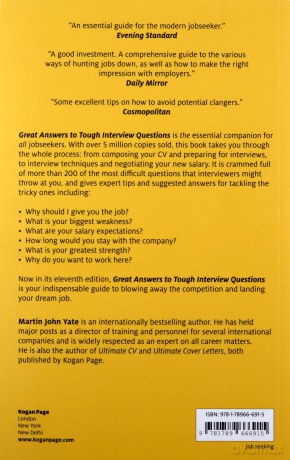Great Answers to Tough Interview Questions: Your Comprehensive Job Search Guide with over 200 Practice Interview Questions - Martin John Yate [KSIĄŻKA]