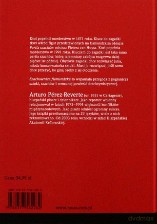 Szachownica Flamandzka (twarda) - Arturo Perez-Reverte [KSIĄŻKA]