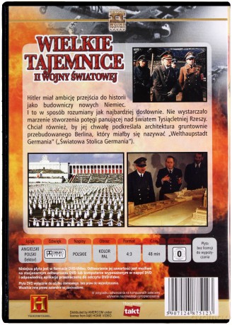 Wielkie Tajemnice II Wojny Światowej 34: Tajemnica nowej stolicy Hitlera (0) [DVD]