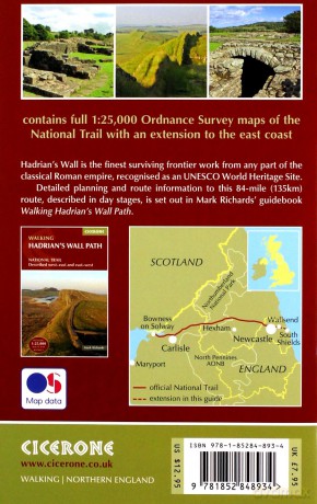 Hadrian's Wall Path Map Booklet: 1:25,000 OS Route Mapping Walking - Mark Richards [KSIĄŻKA]