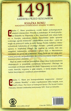 1491 Ameryka Przed Kolumbem (twarda) - Charles C.Mann [KSIĄŻKA]