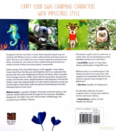 Handmade Animal Dolls: 20 Simple Sewing Patterns for Stylish Toys - Melissa Lowry [KSIĄŻKA]