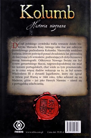 Kolumb Historia Nieznana (twarda) - Manuel Rosa [KSIĄŻKA]