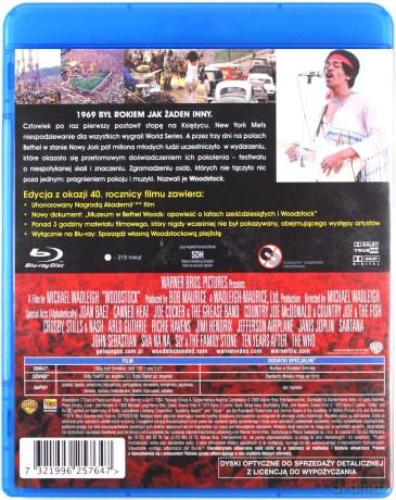 Woodstock: 3 Days of Peace & Music (3 Dni Pokoju i Muzyki) wersja reżyserska [2Blu-Ray]