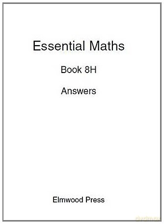 Essential Maths Book 8H Answers [KSIĄŻKA]