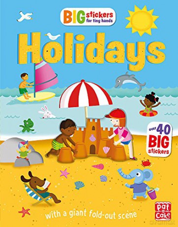 Holidays: With scenes, activities and a giant fold-out picture Big Stickers for Tiny Hands - Fiona Munro [KSIĄŻKA]