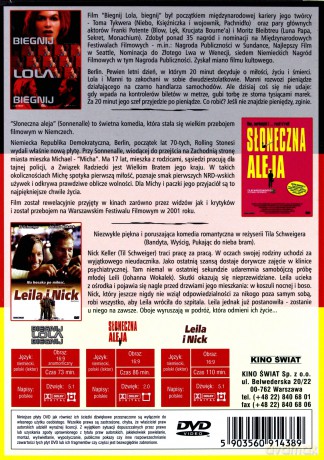 Kino Europejskie (Niemcy): Biegnij Lola, biegnij / Słoneczka aleja / Leila i Nick [BOX] [3DVD]
