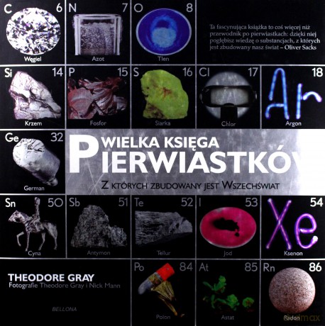 Wielka Księga Pierwiastków Z Których Zbudowany Jest Wszechświat (twarda) - Theodore Gray [KSIĄŻKA]