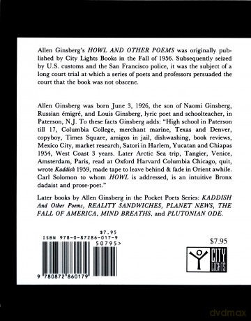 Howl Pocket Poets: 4 City Lights Pocket Poets Series - Allen Ginsberg [KSIĄŻKA]