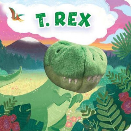 I Am A T. Rex Finger Puppet Board Book with Tyrannosaurus Rex puppet for ages 0 and up - Jaye Garnett [KSIĄŻKA]