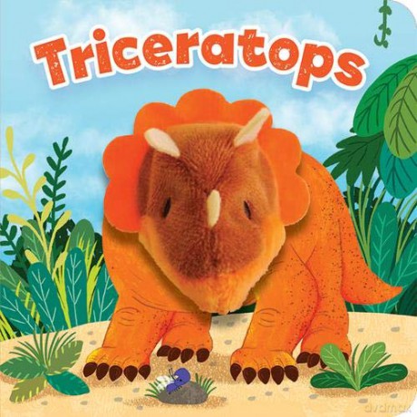 I Am A Triceratops Finger Puppet Board Book with Triceratops puppet for ages 0 and up - Jaye Garnett [KSIĄŻKA]